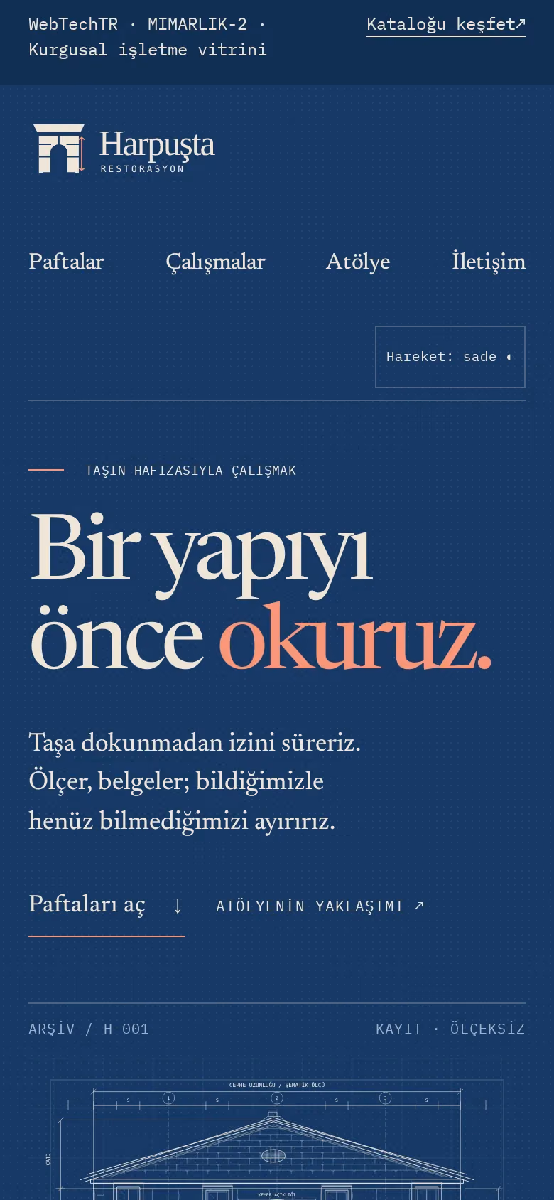 Harpuşta Restorasyon tasarımının telefon görünümü (Mimarlık)