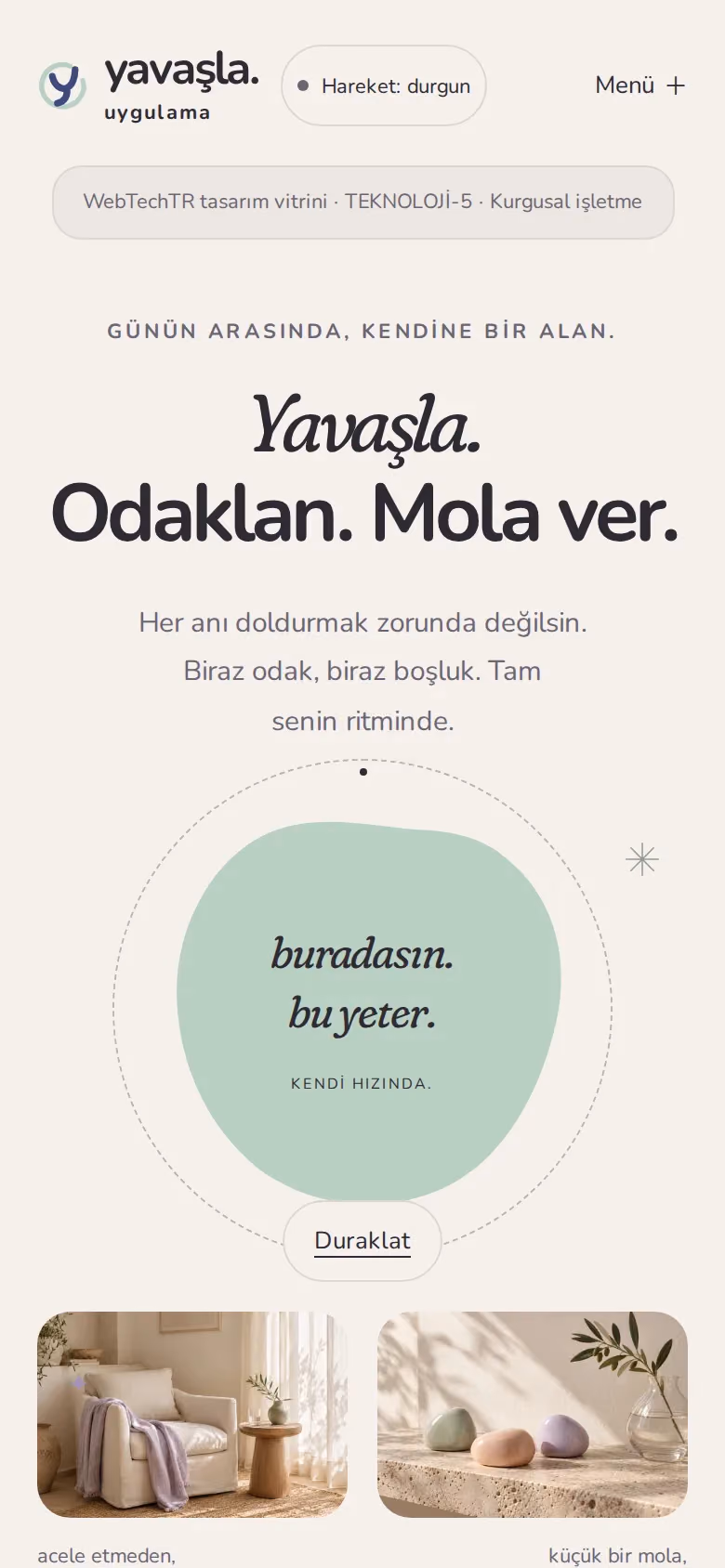 Yavaşla Uygulama tasarımının telefon görünümü (Teknoloji)